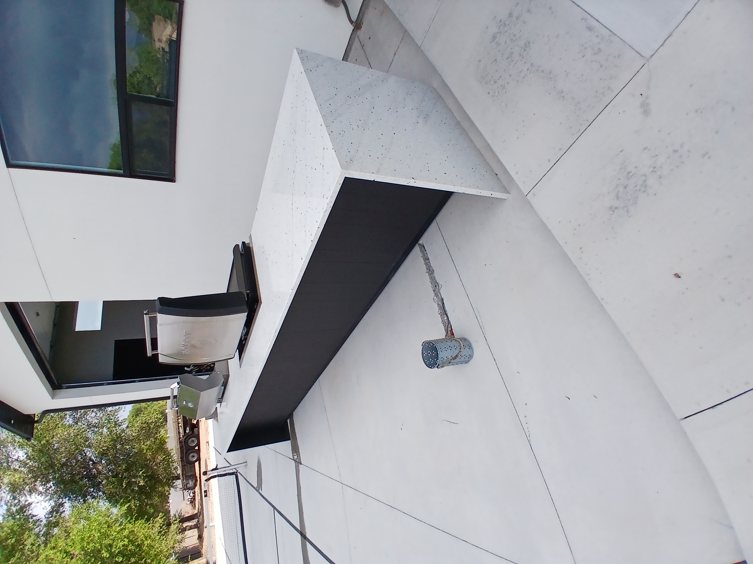 Polished concrete countertop